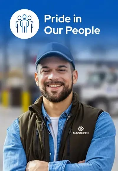 MacQueen Equipment team member highlighting employee engagement, company culture, and pride in people.