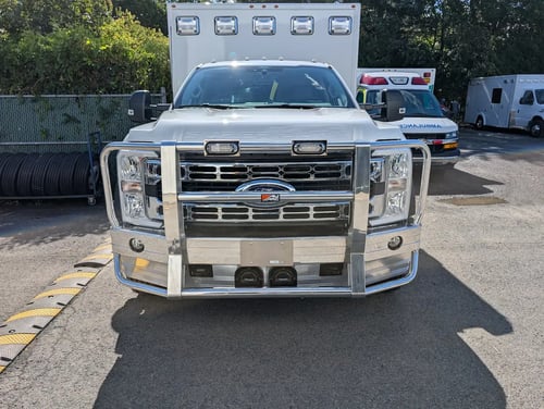 Picture of the front of a Demers MXP170E Ambulance In-Stock