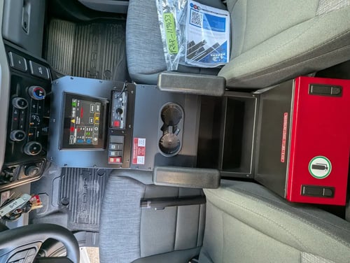 Interior Aerial picture of the MXP170E showing controls and modules