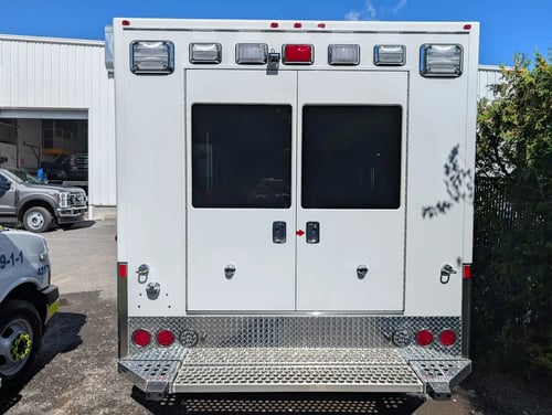 Picture of the rear of a Demers MXP170E with the module doors closed