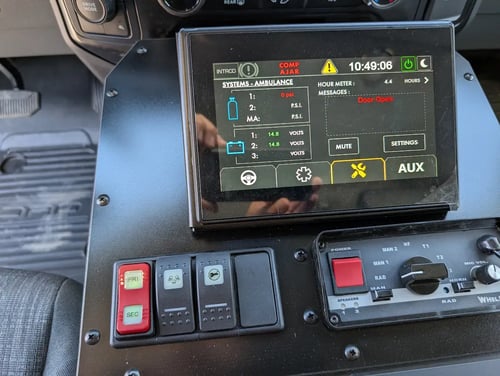 Picture of the interior control panel of a Demers MXP170E