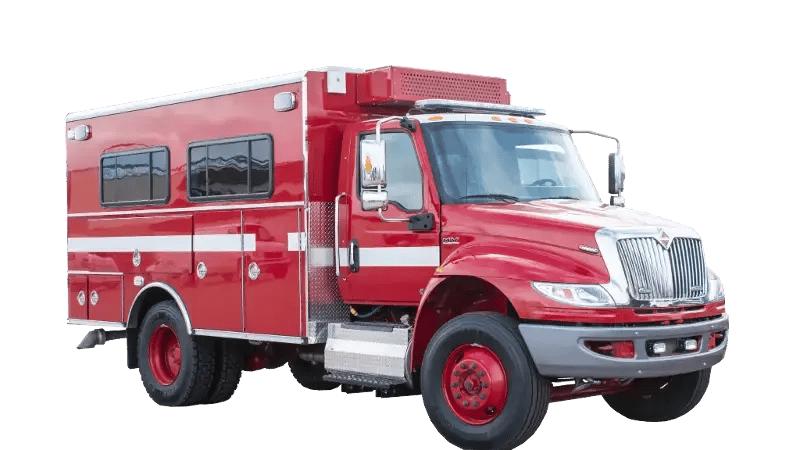 BME Crew Carrier Sequoia emergency response vehicle designed to transport firefighting personnel, equipment, and gear while providing durability and performance in demanding environments.