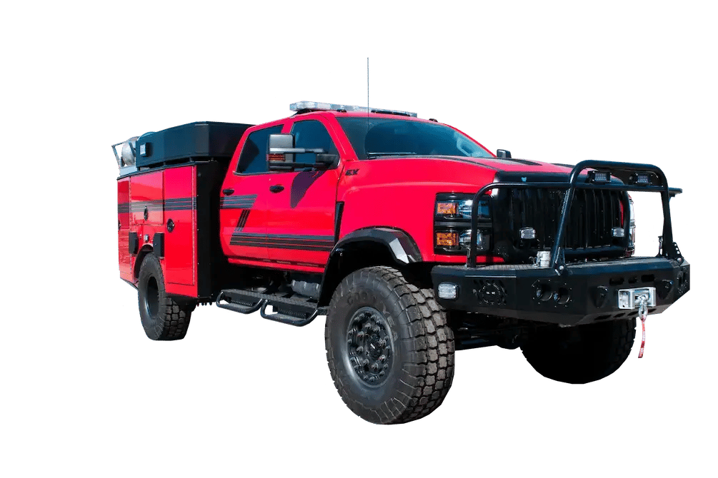 BME Type 6 Xtreme Sawtooth ambulance built on a heavy-duty truck chassis, designed for advanced emergency response, off-road capability, and operation in rugged environments.