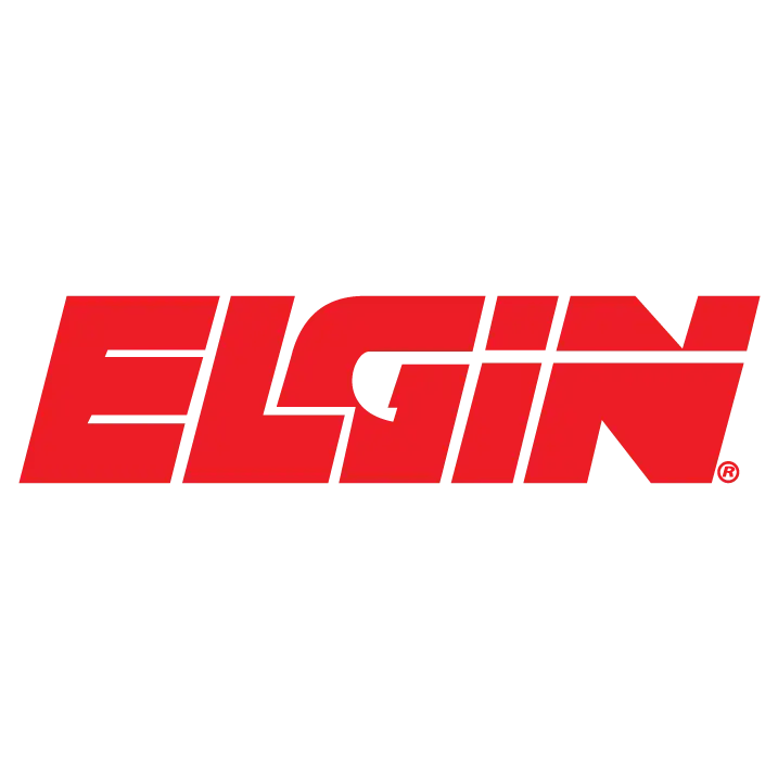 Elgin logo for street sweeping and municipal roadway maintenance equipment.