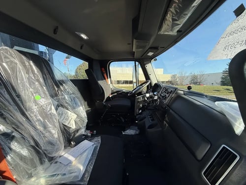 Interior photo of the passenger side of an in-stock Vactor 2100i