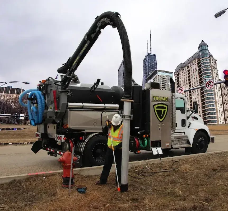 TRUVAC Paradigm hydro excavator engineered for precision hydro excavation, utility daylighting, and safe non-destructive excavation in demanding jobsite environments.