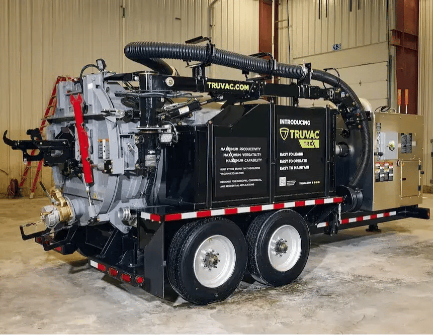 TRUVAC TRXX trailer-mounted vacuum excavator providing portable excavation performance for utility maintenance, remote jobsites, and confined work areas.
