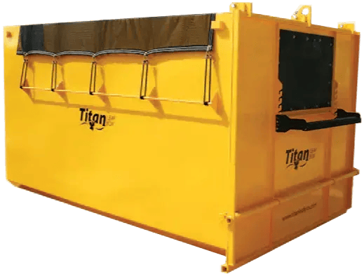 Titan Leaf Box with background removed, showcasing its high-capacity debris storage design engineered for efficient leaf collection and material transport.