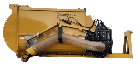 Titan Olympian Hooklift with background removed, showcasing its debris collection body, hooklift compatibility, and high-capacity design for seasonal material management.