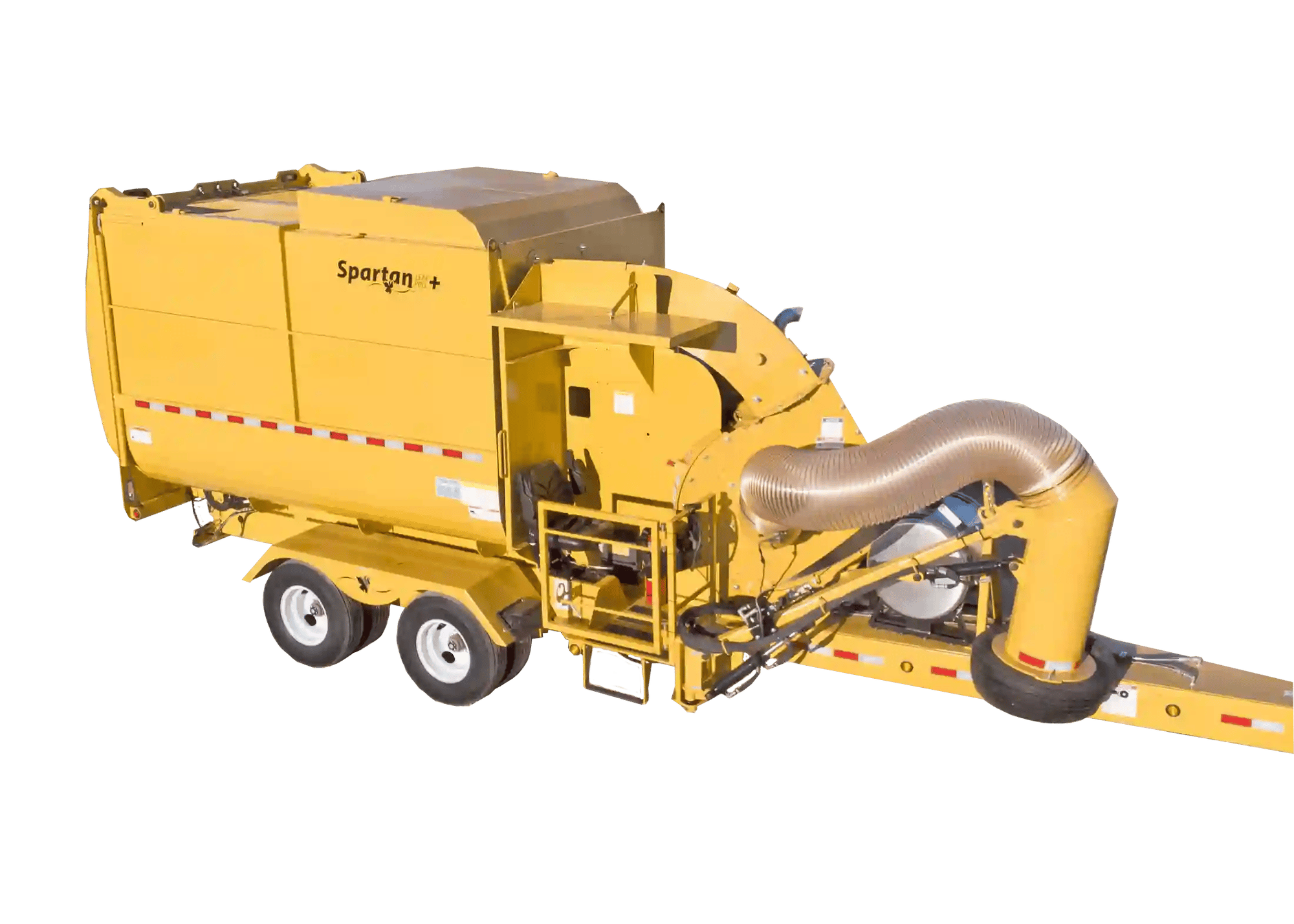 Titan Spartan Pro Plus with background removed, showcasing its expanded debris collection capacity, reinforced design, and efficient material handling capabilities.
