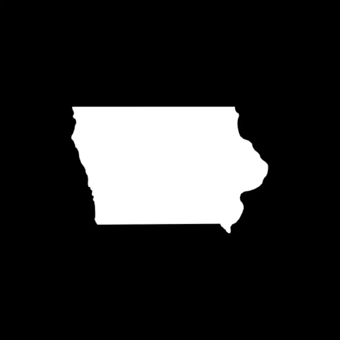 Iowa state outline linking to the MacQueen territory map and local sales representative locator.