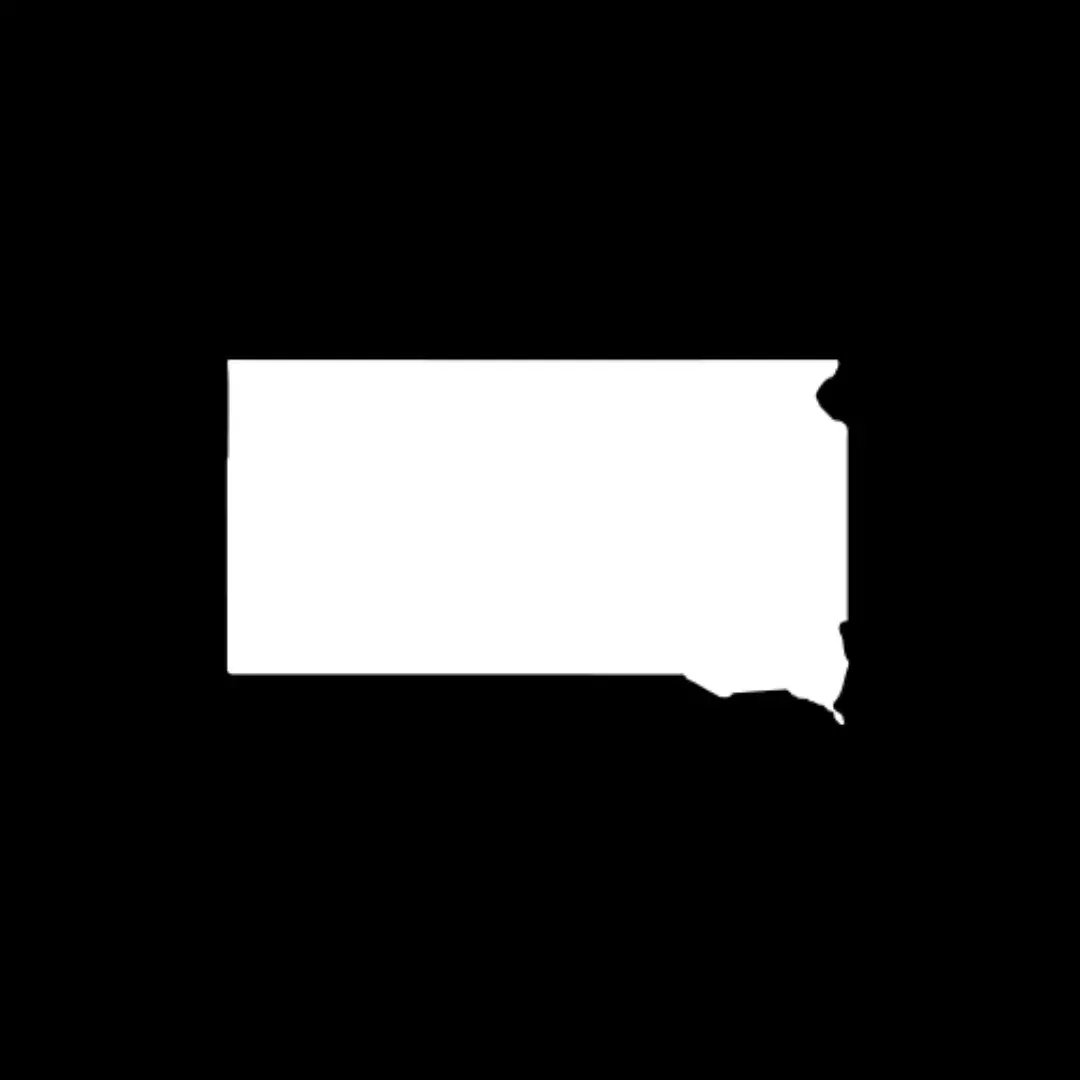 South Dakota state map graphic linking to regional equipment sales territories and representative contact information.