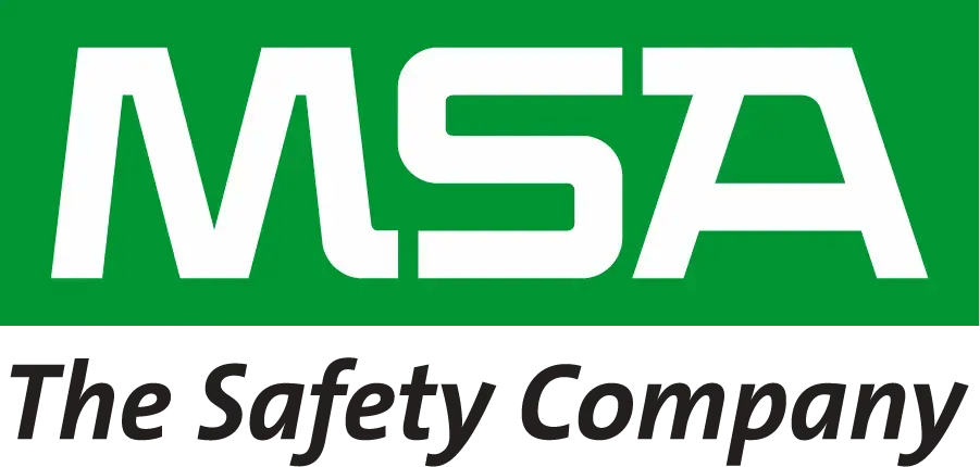 MSA Safety logo, provider of firefighter respiratory protection and gas detection equipment.