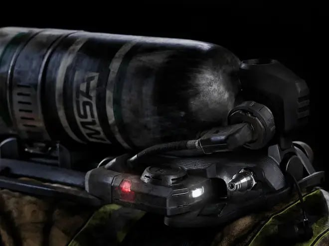 MSA G1 SCBA for firefighters featuring advanced respiratory protection and safety technology. Click to explore MSA SCBA products and specifications.