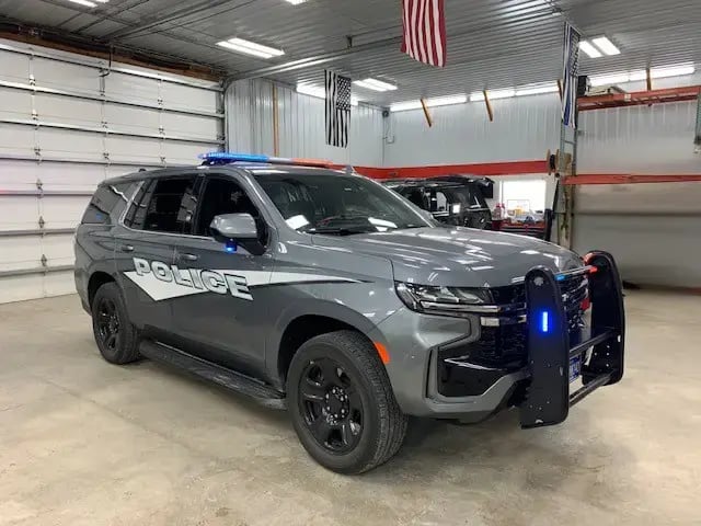 Grey police Tahoe upfit for departments