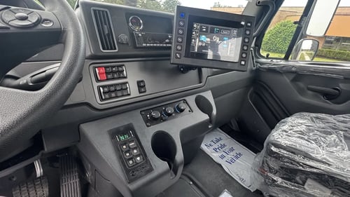Vactor 2100i PD in-cab control screen and operator controls