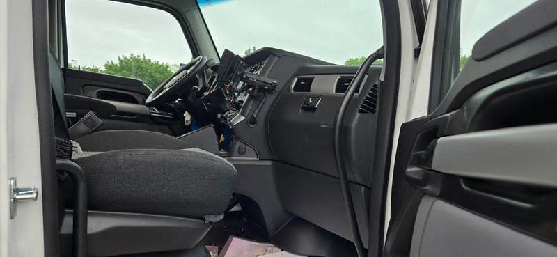 Passenger side cab interior of 2026 TRUVAC HXX hydro excavator truck
