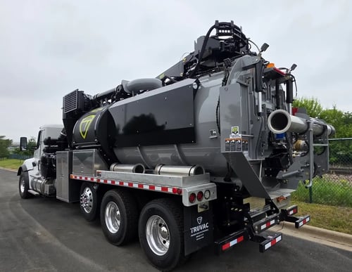 Truvac HXX hydro excavator rear driver side angle view