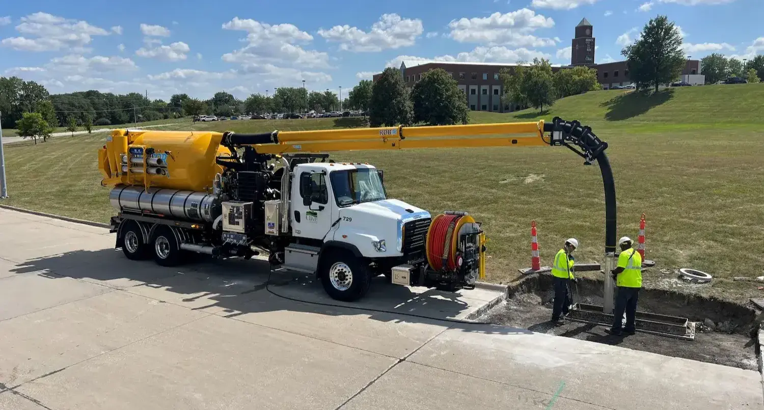 Vactor 2100i performing wastewater and sewer maintenance