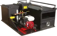 Skeeter Space Pac from CET Skid unit. A tank, a live hose reel, crosslay, foam system(s), and or patient transport, with a fire pump that can be combined into a single one-piece assembly