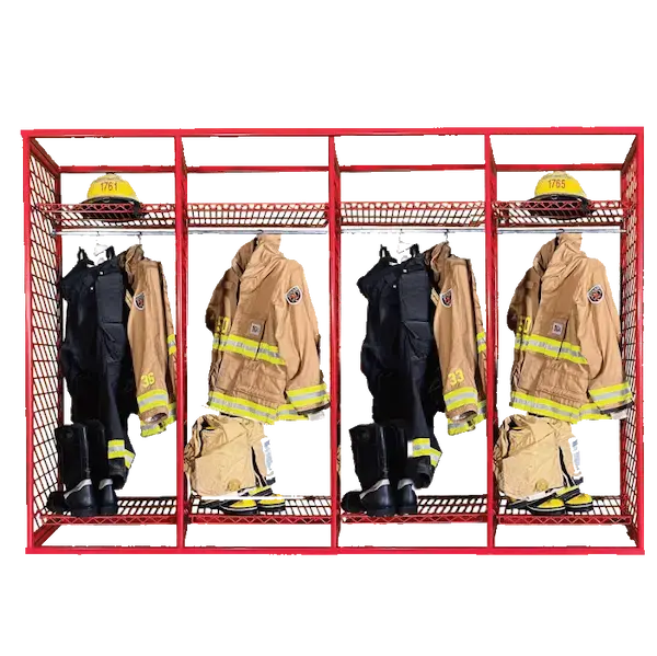 Circul-Air turnout gear storage solutions designed to organize firefighter PPE while promoting cleanliness, accessibility, and equipment readiness.