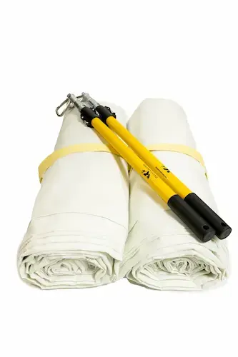 Brimstone EV Fire Suppressor Blanket engineered to help contain electric vehicle fires, reduce heat spread, and support incident scene safety.