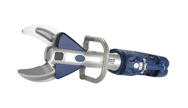 HURST S 377E2 cutter providing dependable cutting power for emergency rescue and vehicle disentanglement.