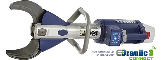 HURST S 378 E3 hydraulic cutter designed to sever high-strength vehicle materials during rescue operations.