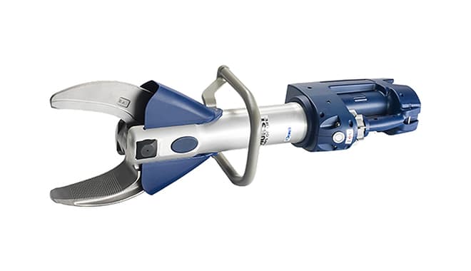 HURST S 788E2 rescue cutter optimized for high-strength steel and advanced vehicle construction materials.