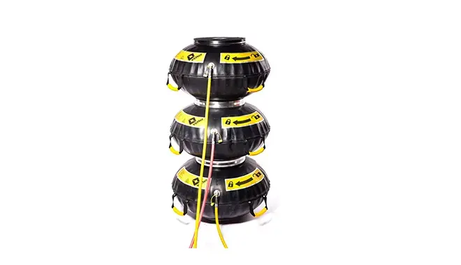 Vetter C.Tec 12 connectable lifting bags designed for heavy lifting, stabilization, and technical rescue applications.