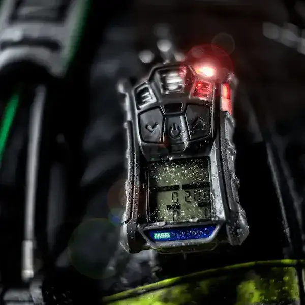 MSA portable gas detectors for monitoring combustible gases, oxygen levels, and toxic hazards in emergency response and industrial safety applications.