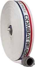White Combat Ready Hose from Key Hose for Firefighting Operations