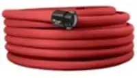 Lightweight booster hose with expansion couplings engineered for flexible water flow and fire suppression operations.
