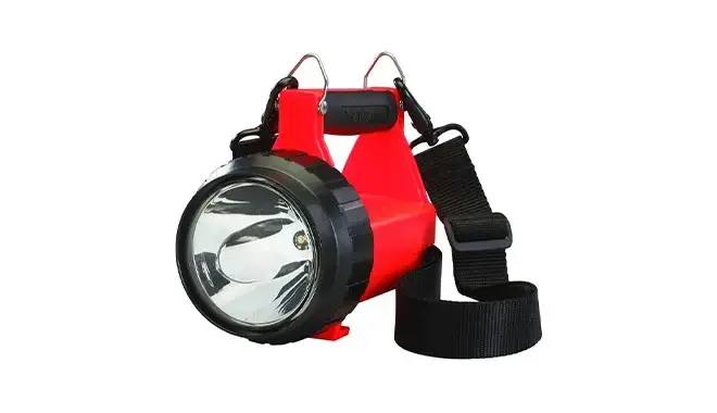 Streamlight Fire Vulcan LED lantern providing high-output portable lighting for firefighters, incident command, and rescue scenes.