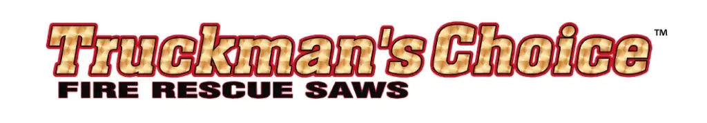 Truckman's Choice Fire Rescue Saws logo featuring bold metallic lettering, representing specialized cutting tools designed for firefighting, rescue, and emergency response operations.