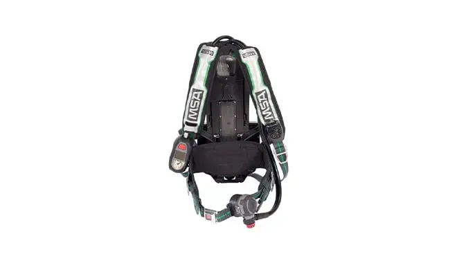 MSA G1 SCBA available in 2,216 psi and 4,500 psi configurations, providing reliable respiratory protection for firefighting and emergency response.