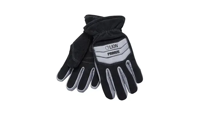 LION Primus gloves providing reliable thermal protection and comfort for structural firefighting personnel.