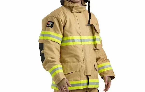 LION V-Force turnout gear engineered for advanced thermal protection, mobility, and firefighter performance.