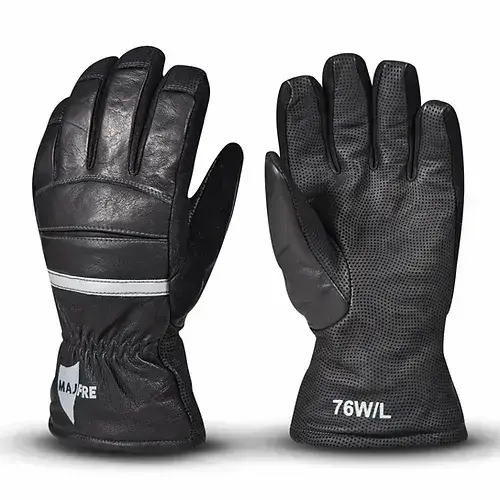 Majestic MFA72 structural firefighting gloves crafted with kangaroo leather for exceptional dexterity, grip, and thermal protection.