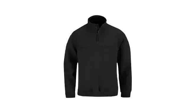 Practical quarter zip made of cotton for firefighter and professionals
