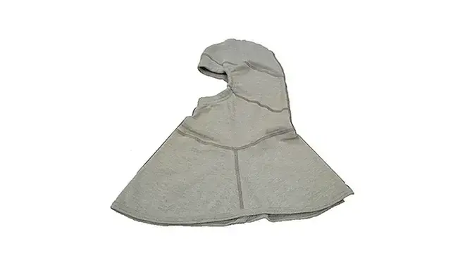 Quest Particle Barrier hood to protect head and neck from carcinogens