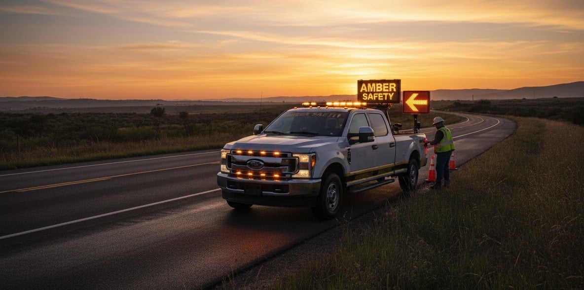 Amber-Safety-Traffic-Control-Upfit-Truck